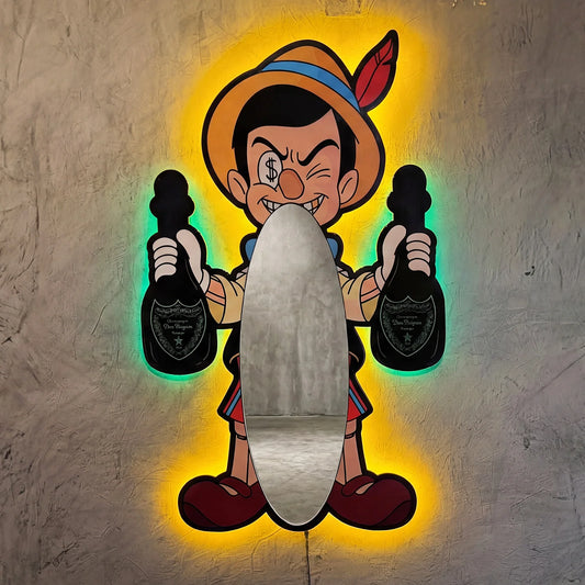 Pinocchio Don Perignon Exclusive Mirror