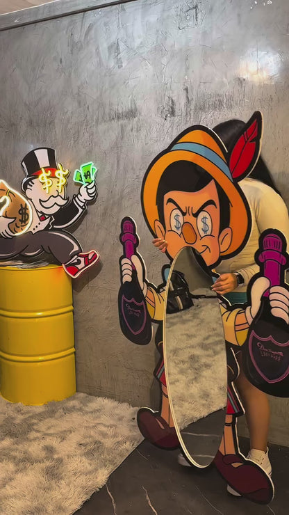 Pinocchio Don Perignon Exclusive Mirror